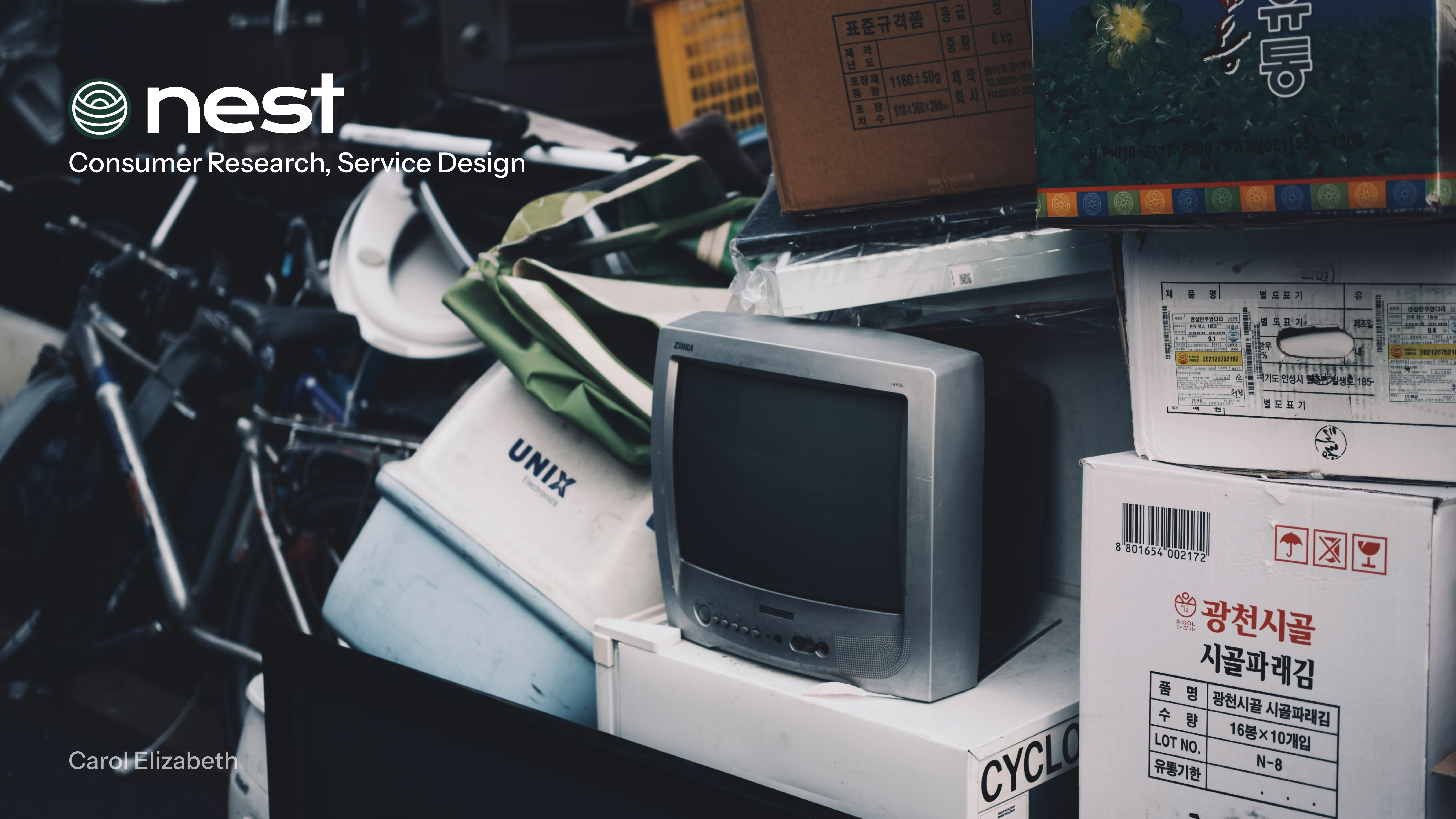 Electronic waste accumulated in a dumpyard